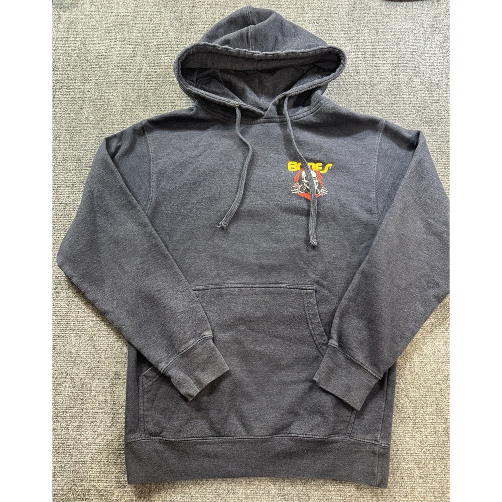 Powell Peralta Bones Ripper Hoodie Mens Small Gray Skull Pullover Skate 2016